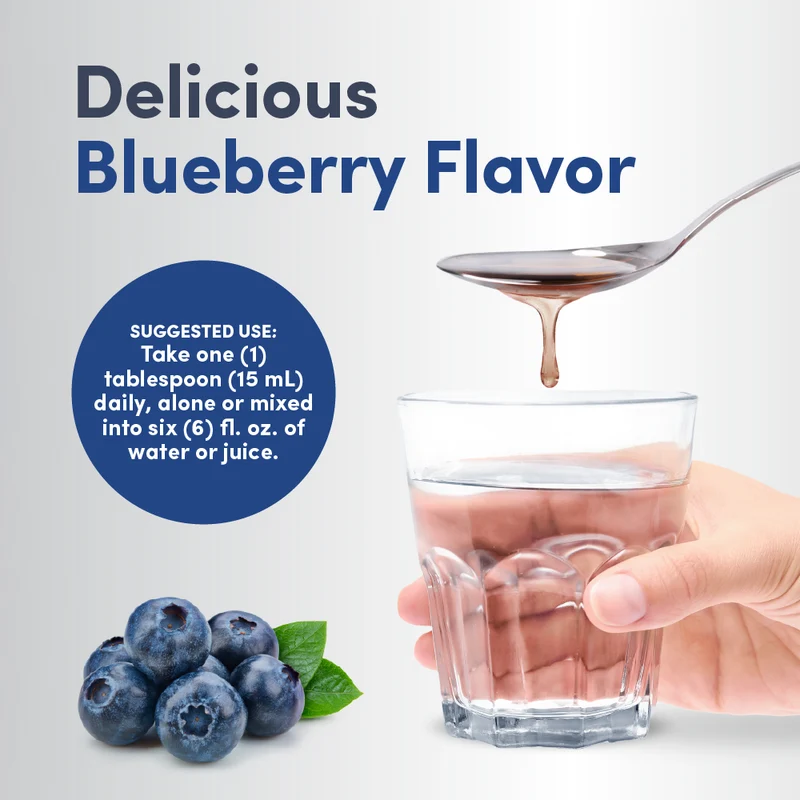 Hyaluronic Acid 100 mg plus C Liquid Blueberry Flavor, 16 fl oz (473 mL) Liquid