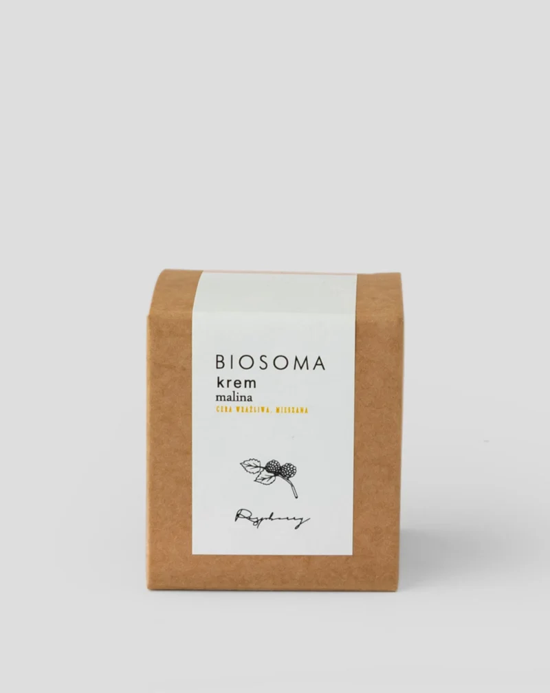 Crème visage à la framboise et à l'acide hyaluronique pour nourrir et hydrater Biosoma