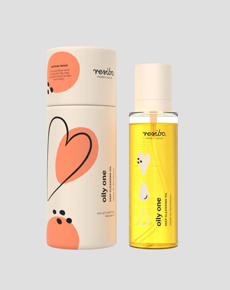 Huile démaquillante naturelle Oily One pour l'hydratation du visage 100 ml Resibo