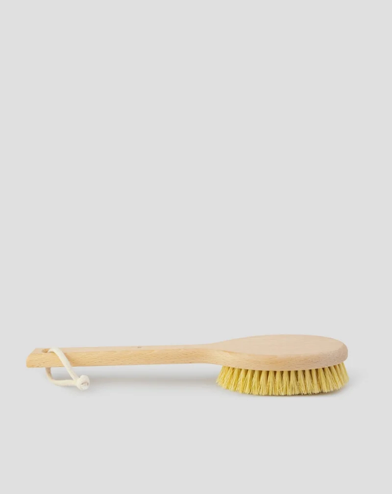 Brosse de massage pour le corps avec fibre d'agave naturelle et poignée prolongée n° 5 Hhuumm