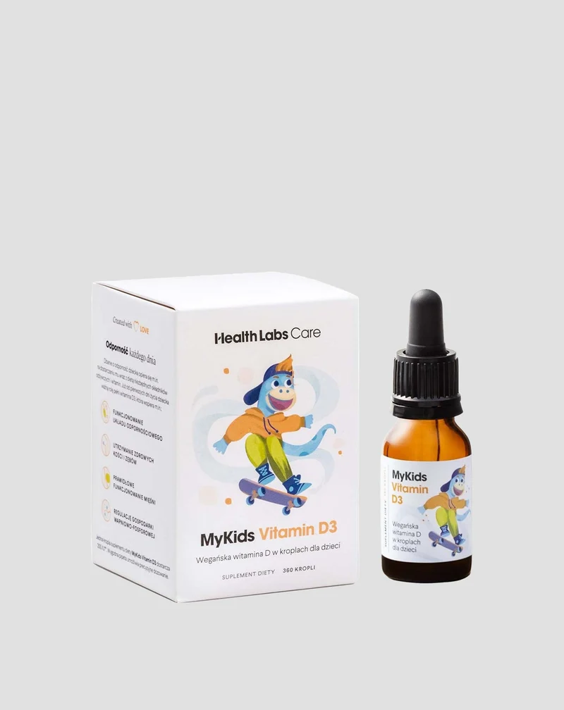 Gouttes de vitamine D véganes pour les enfants MyKids Vitamin D3 Health Labs Care