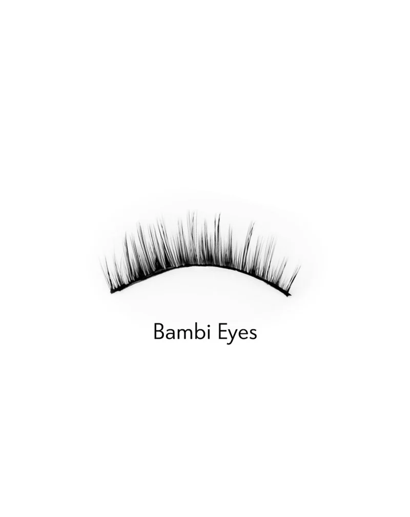 Faux cils en bande 2d à usage répété doux et légers Bambi Eyes Bamm!Lashes