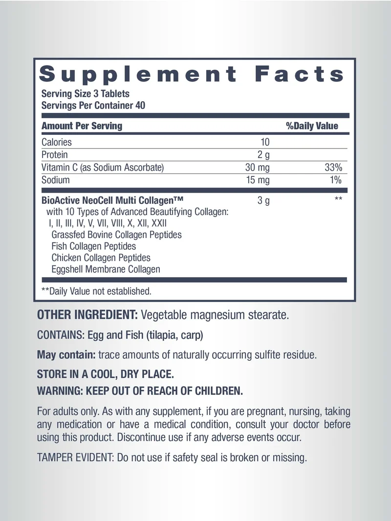 Multi Collagen Advanced Beauty Series, 120 Caplets
