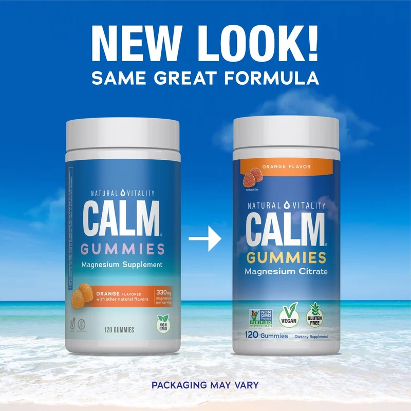 CALM Gummies Orange Flavor, 120 Tasty Gummies