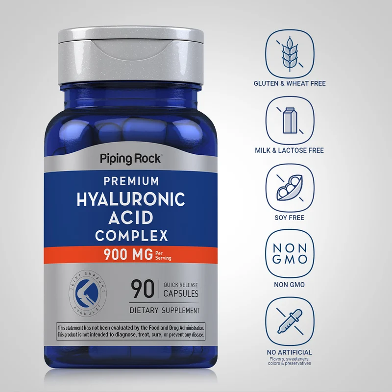 Hyaluronic Acid Complex, 900 mg (per serving), 90 Quick Release Capsules