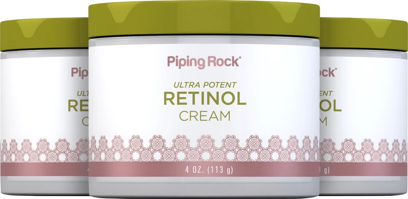 Retinol Cream (Ultra Potent Vitamin A Cream), 400,000 IU per Jar IU, 4 oz (113 g) Jar, 3 Jars