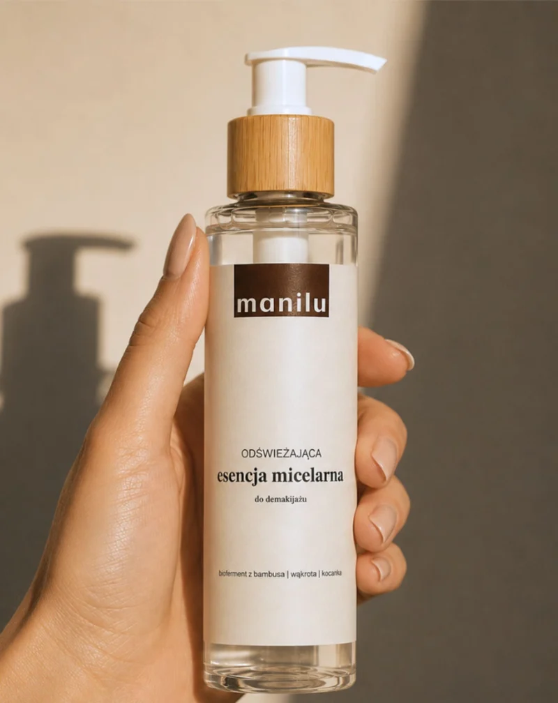 Essence micellaire rafraîchissante pour le démaquillage, apaisant les irritations avec le D-panthénol Manilu