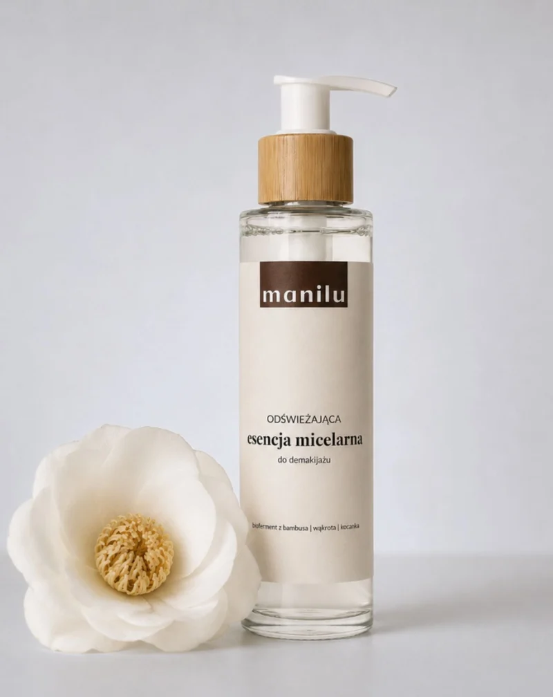 Essence micellaire rafraîchissante pour le démaquillage, apaisant les irritations avec le D-panthénol Manilu