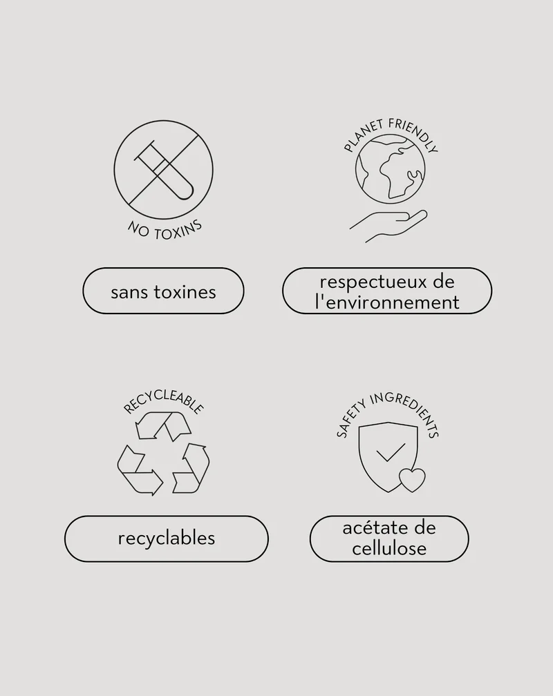 Set de barrettes wavy - marbrées, bleues et rouges de Twisty - 3 pcs.