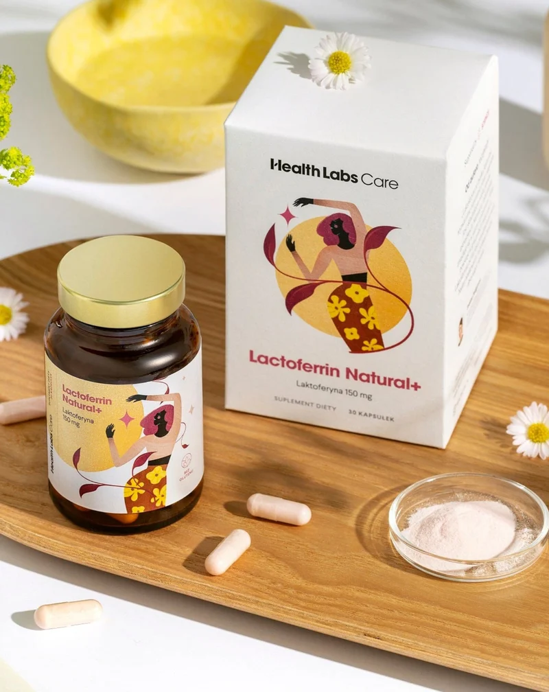 Supplément alimentaire à la lactoferrine 150 mg issue du lait de vache Lactoferrin Natural+ Health Labs Care 30 gélules
