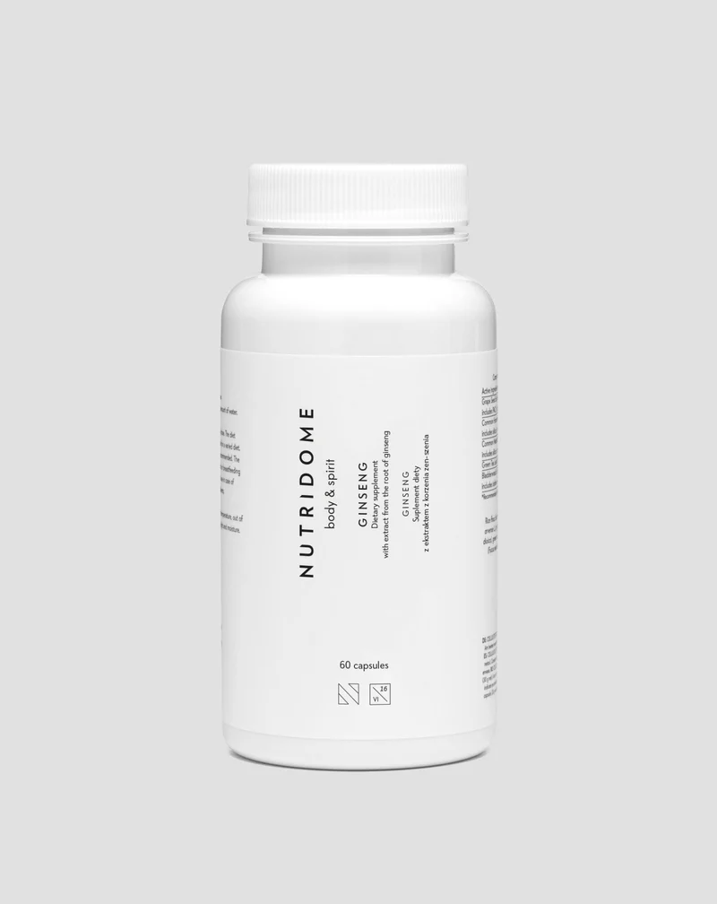 Complément de ginseng Nutridome pour améliorer la mémoire et la concentration - 60 gélules