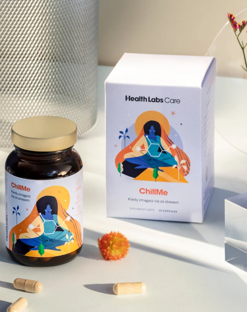 Supplément antistress avec adaptogènes et EGCG ChillMe Health Labs Care 60 gélules