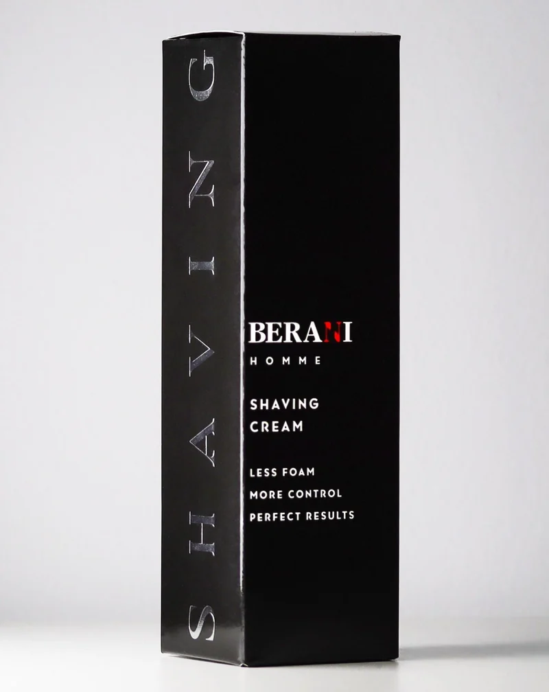 Crème à raser pour homme à l’huile d’avocat et au squalane adoucissant la barbe Berani