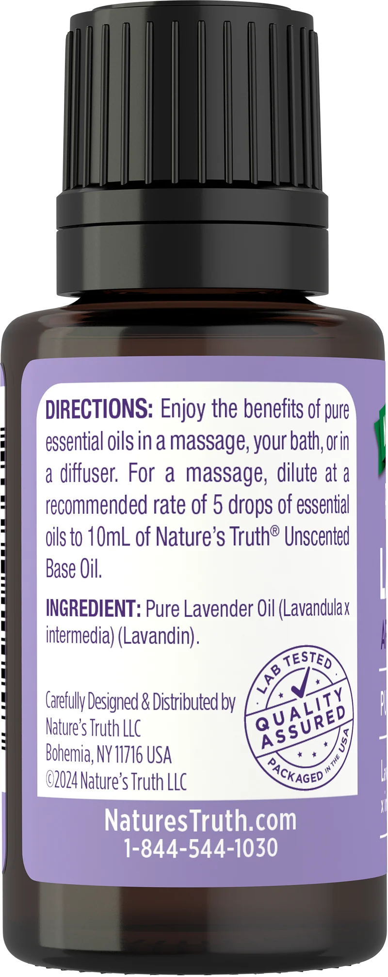 Lavender Pure Essential Oil, 1/2 fl oz (15 mL) Dropper Bottle
