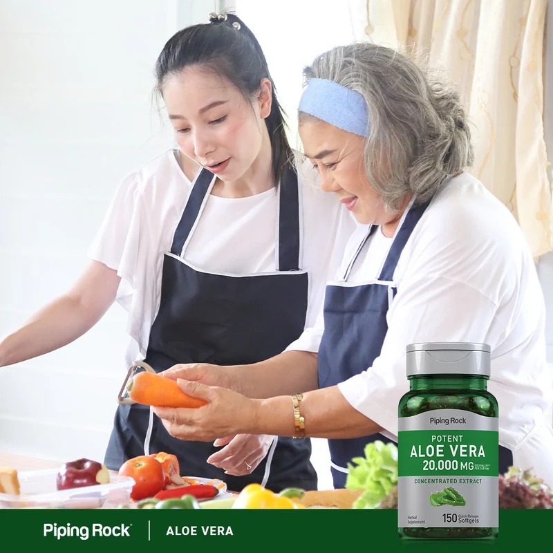 Potent Aloe Vera, 20,000 mg (per serving), 150 Quick Release Softgels, 2 Bottles