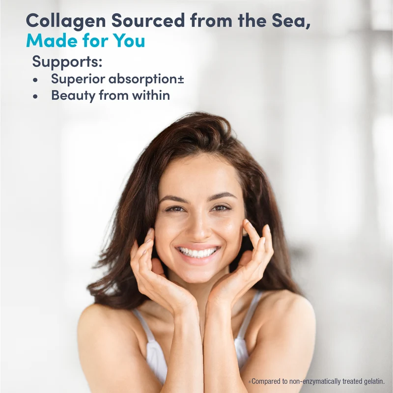 Marine Collagen Peptides + Hyaluronic Acid, 120 Fish Gelatin Capsules