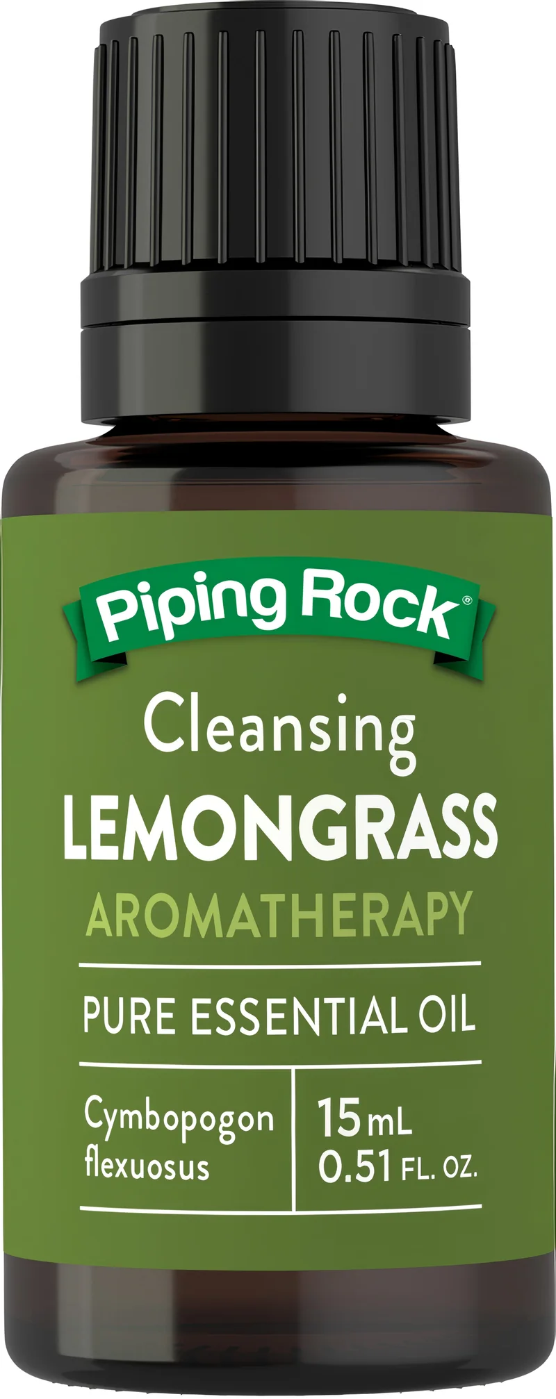 Cleansing Lemongrass Pure Essential Oil, 15 mL (0.51 fl oz) Dropper Bottle