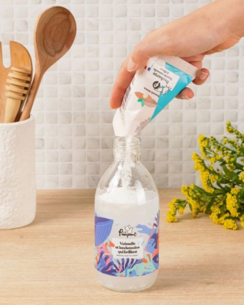 Liquide vaisselle - Amande - Bouteille & recharge