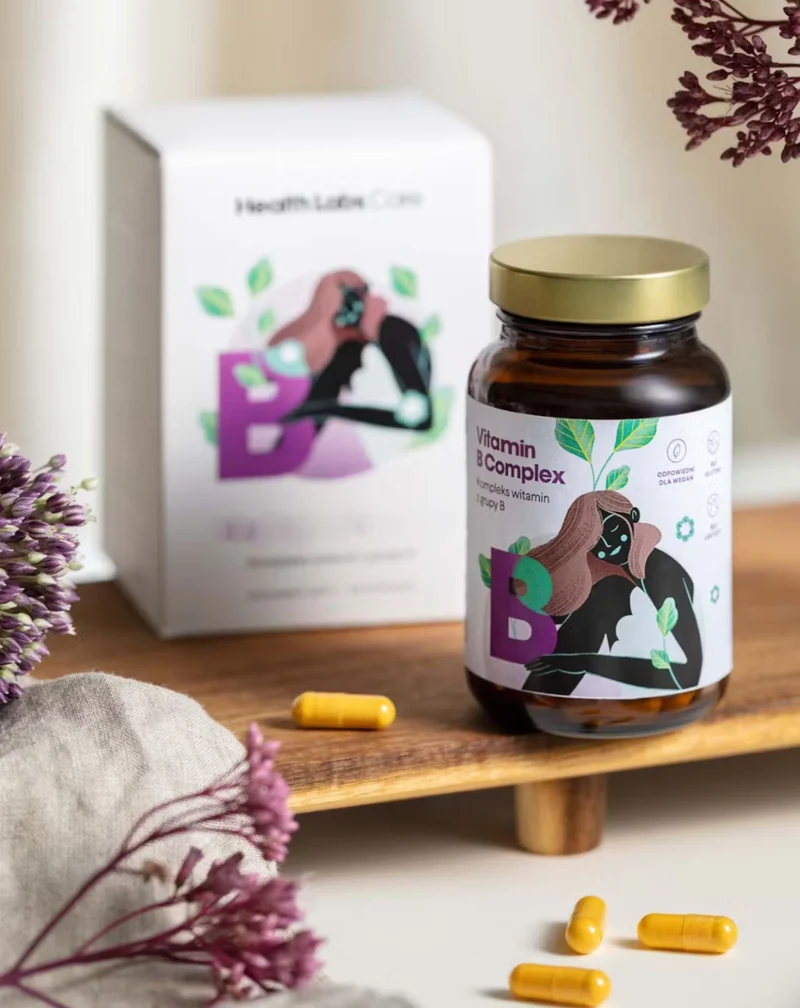 Complexe de vitamines B sans gluten ni lactose Complex Health Labs Care 60 gélules