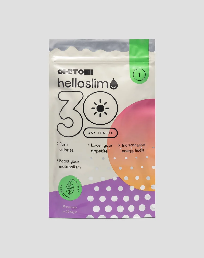 Thé de désintoxication en 30 jours Hello Slim Oh!Tomi fruits et herbes