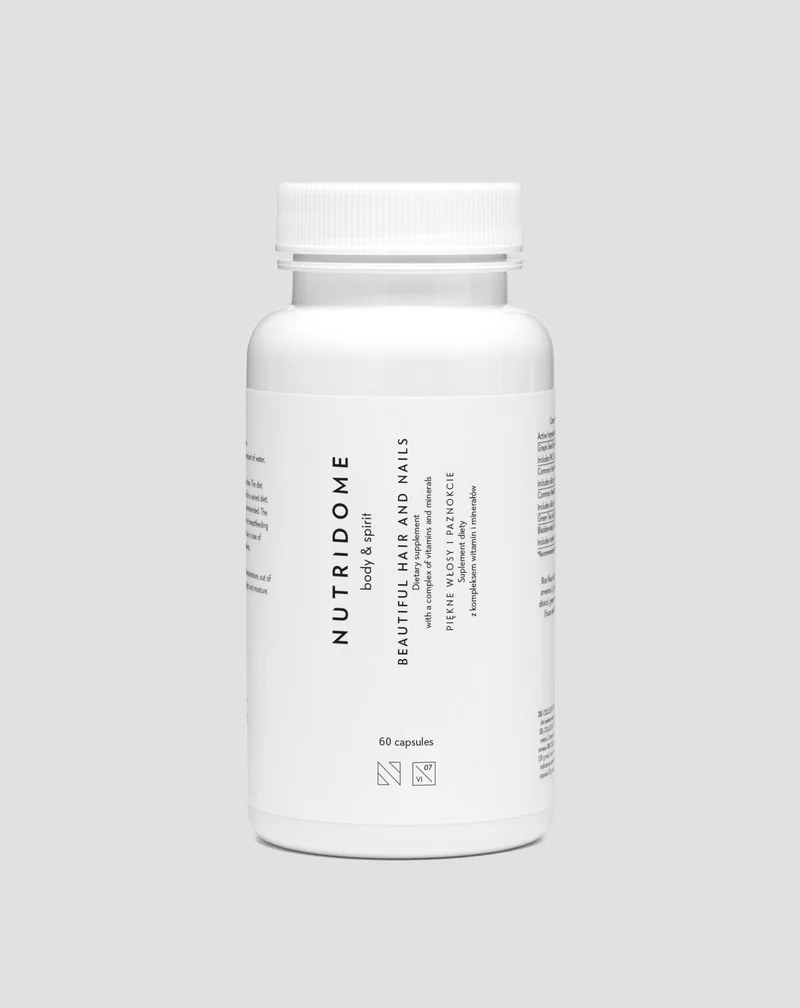 Complément alimentaire à la prêle Nutridome pour de beaux cheveux et ongles – 60 gélules