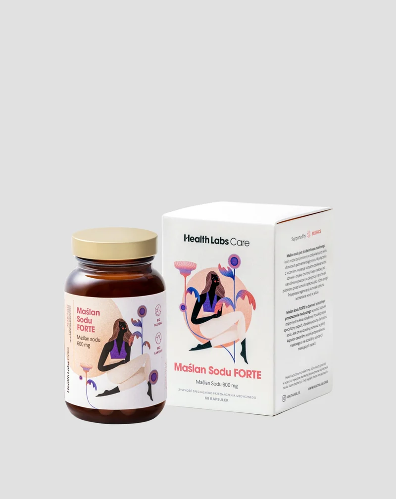 Butyrate de sodium Forte 600mg denrées alimentaires destinées à des fins médicales spéciales Health Labs Care 60 gélules