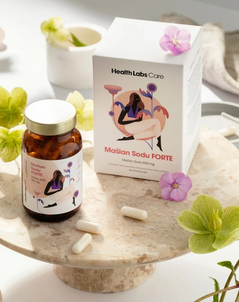 Butyrate de sodium Forte 600mg denrées alimentaires destinées à des fins médicales spéciales Health Labs Care 60 gélules
