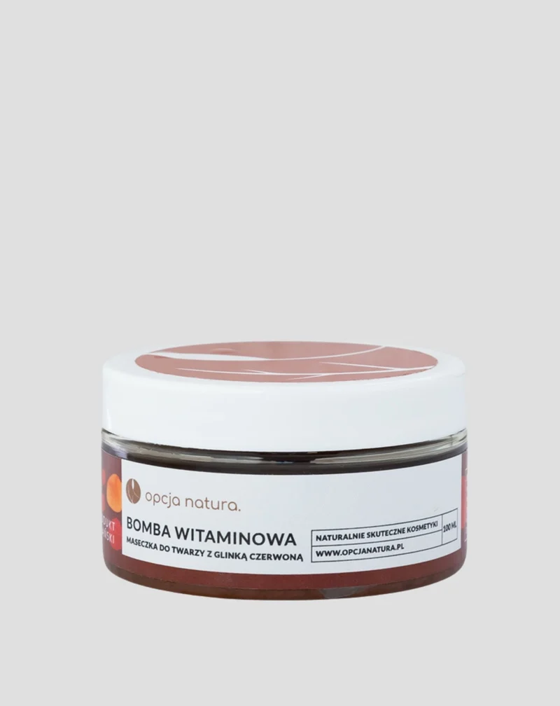 Masque visage et corps Bombe vitaminée à l'argile rouge 100 % naturel Opcja Natura