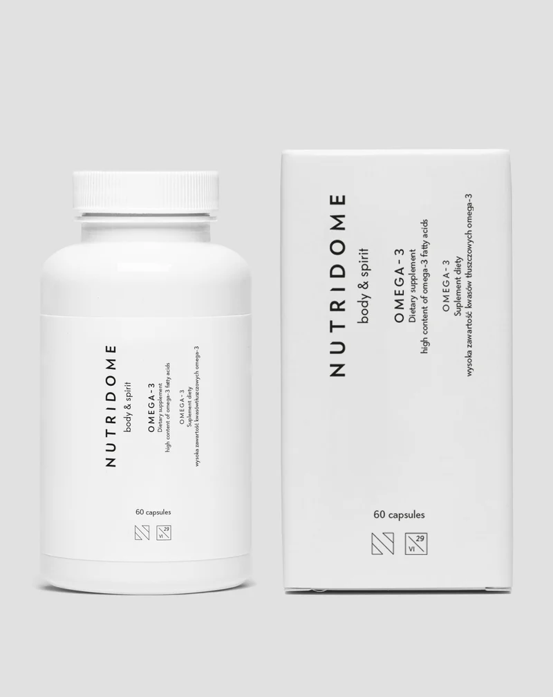 Oméga-3 Nutridome pour l’immunité, le cerveau, le cœur et la vue - 60 gélules