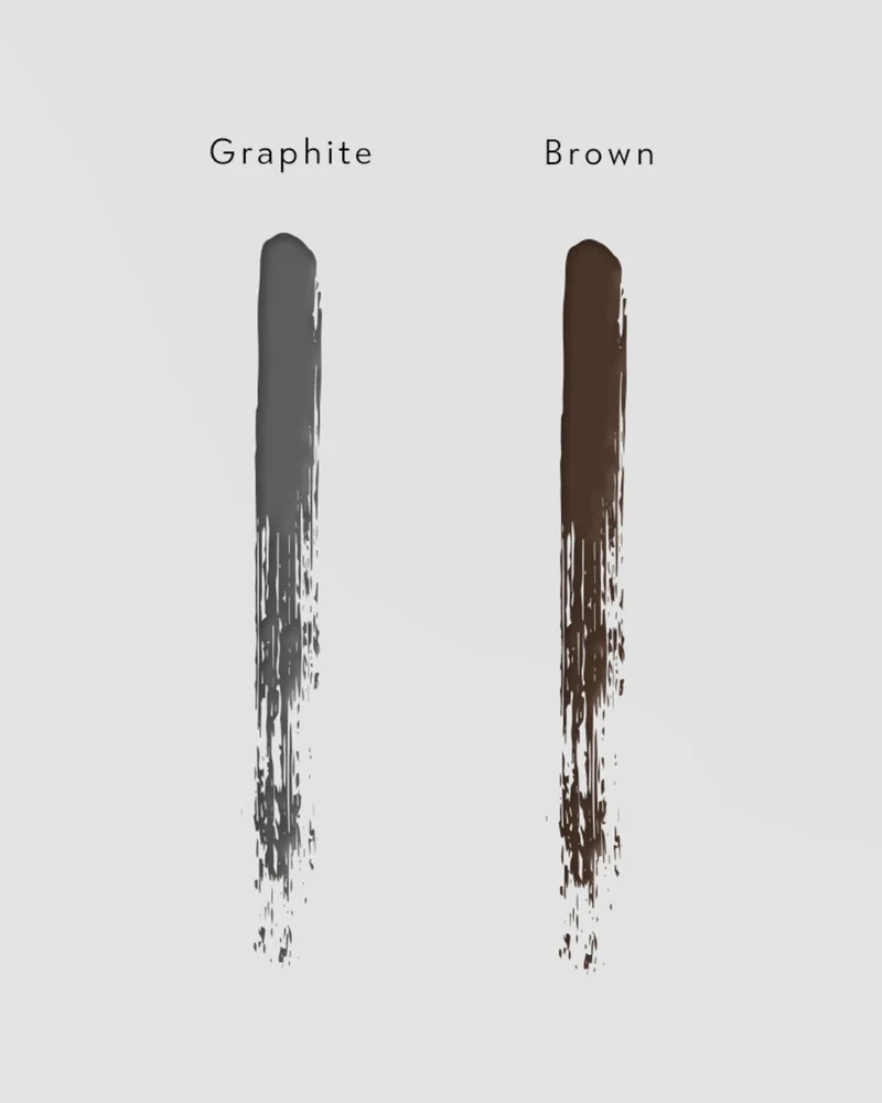 Crayon à sourcils graphite Nutridome avec brosse et pointe de précision à l'huile de ricin