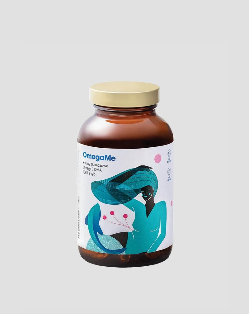 Supplément alimentaire à base d'acides gras oméga 3 EPA et DHA de poisson OmegaMe Health Labs Care 60 gélules