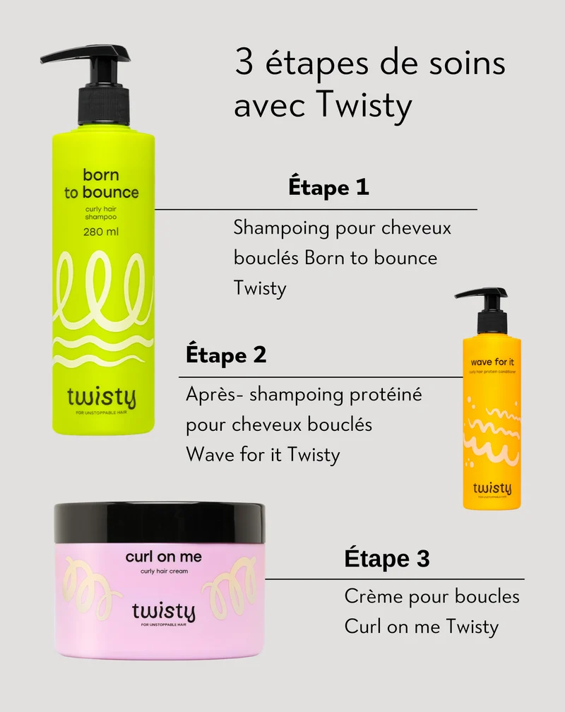 Shampoing hydratant pour cheveux bouclés à l'urée et à l'acide lactique - Twisty