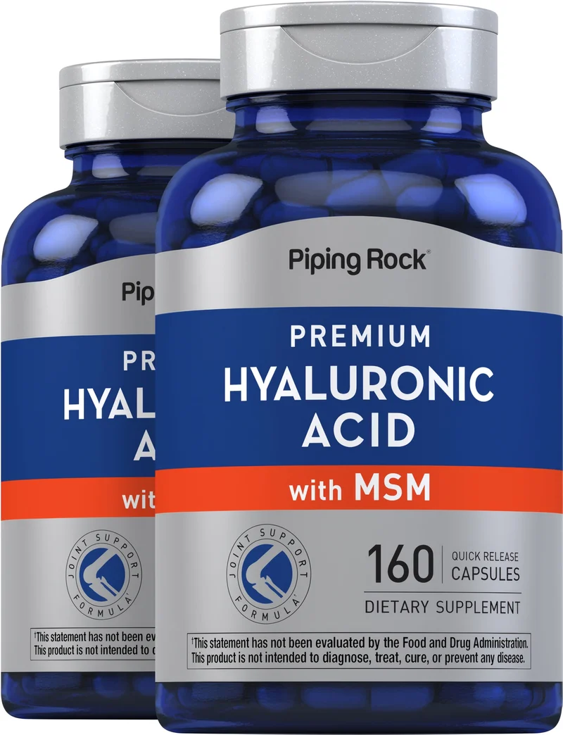 Hyaluronic Acid with MSM, 160 Quick Release Capsules, 2 Bottles