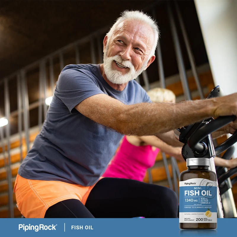 Mini Omega-3 Fish Oil Lemon Flavor, 1340 mg (per serving), 200 Mini Softgels, 2 Bottles