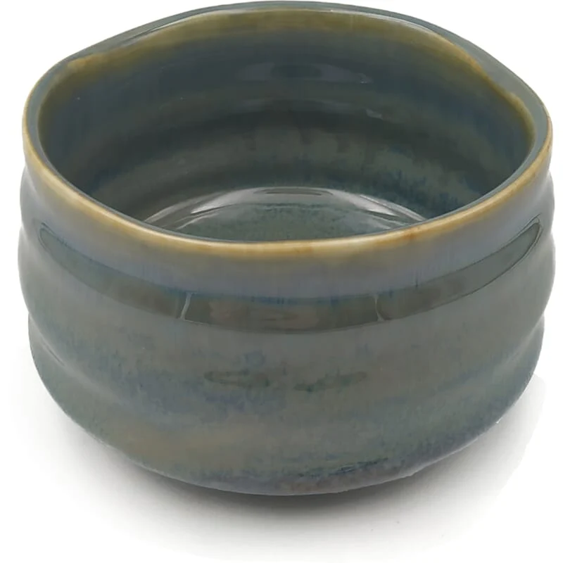 Bol à matcha bleu-gris