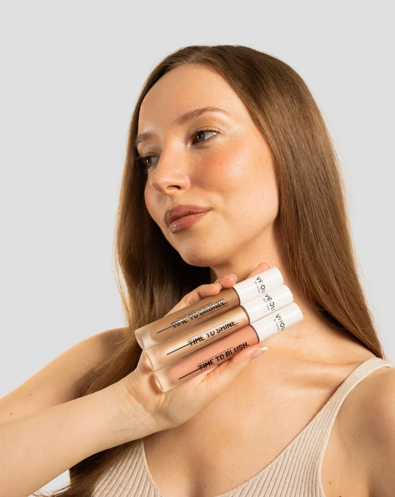Time to shine cream highlighter à la vitamine E et au collagène végétal par Veoli Botanica