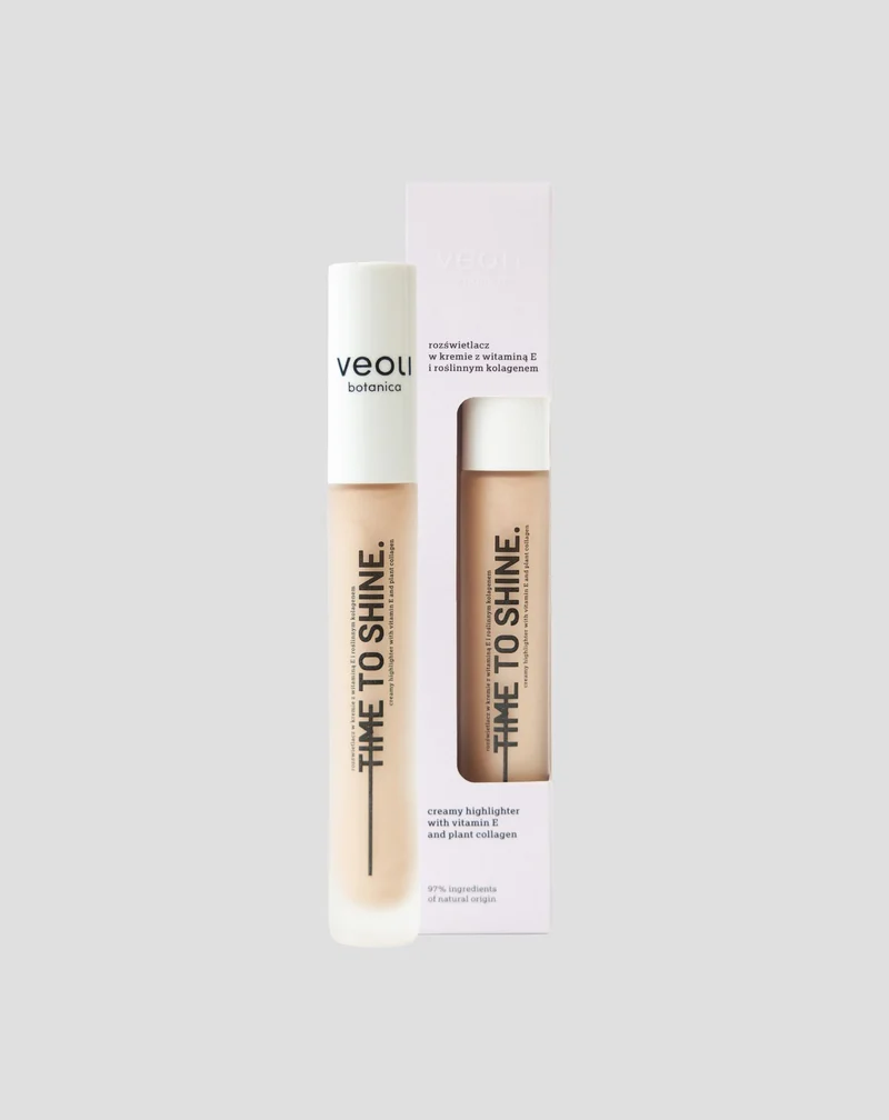 Time to shine cream highlighter à la vitamine E et au collagène végétal par Veoli Botanica