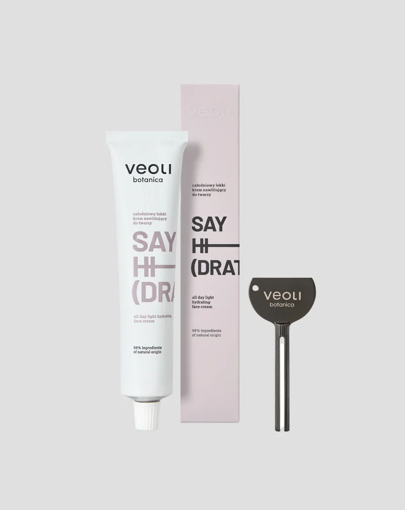 Say hi(dration) all day light facial moisturiser Veoli Botanica