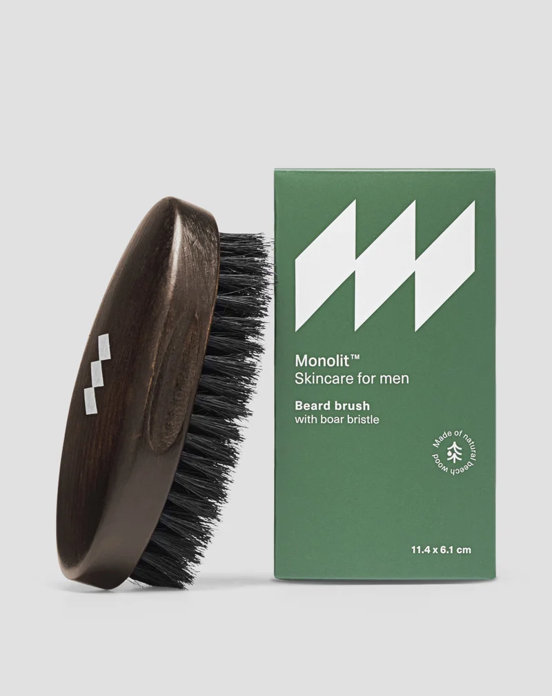 Pince à barbe en bois de hêtre avec poils de sanglier naturels Monolit