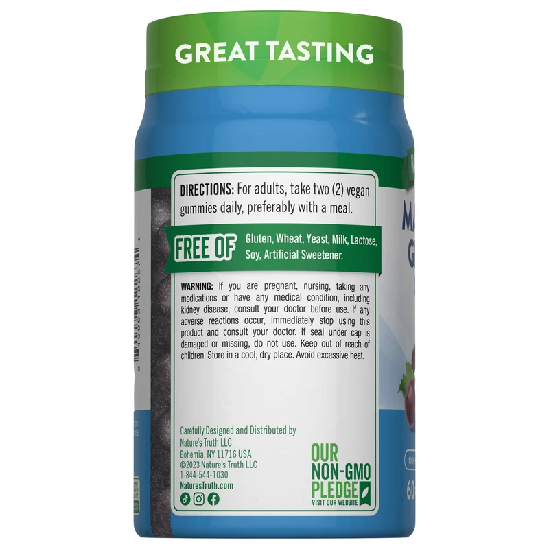Magnesium Glycinate (Sour Grape), 60 Gummies