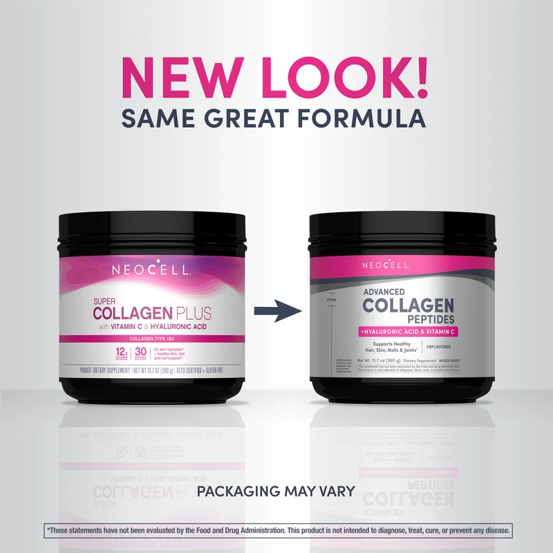 Advanced Collagen Peptides + Hyaluronic Acid + C, 13.7 oz (390 g) Powder