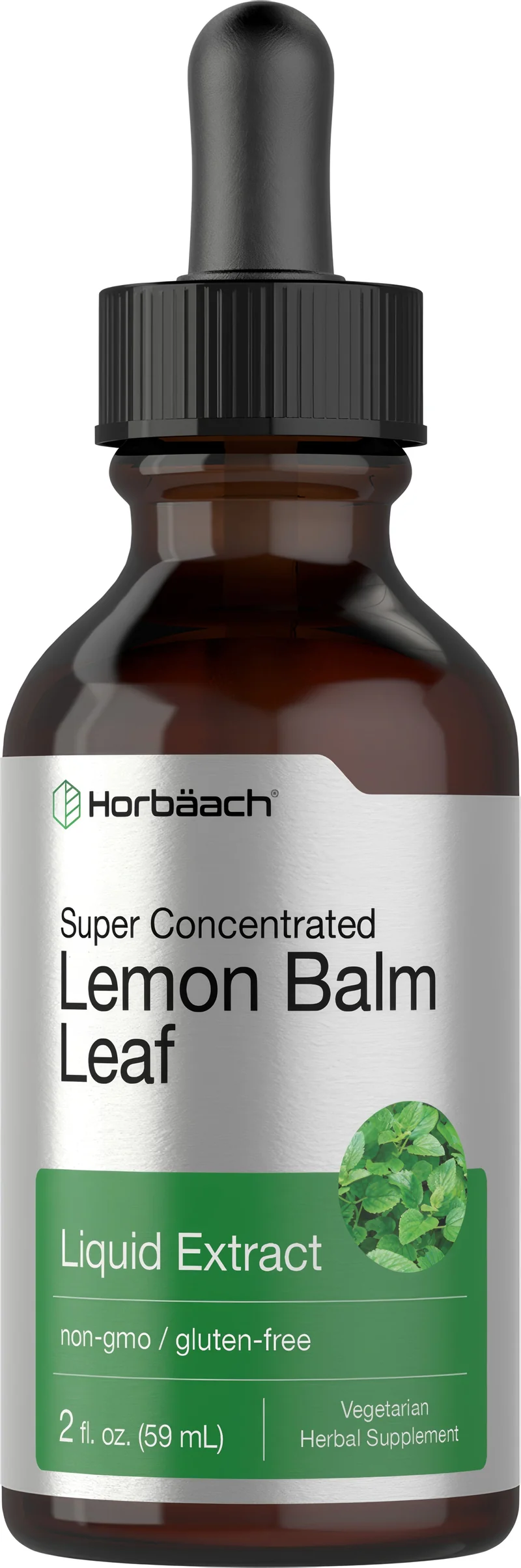 Lemon Balm Liquid Extract, 2 fl oz (59 mL) Dropper Bottle