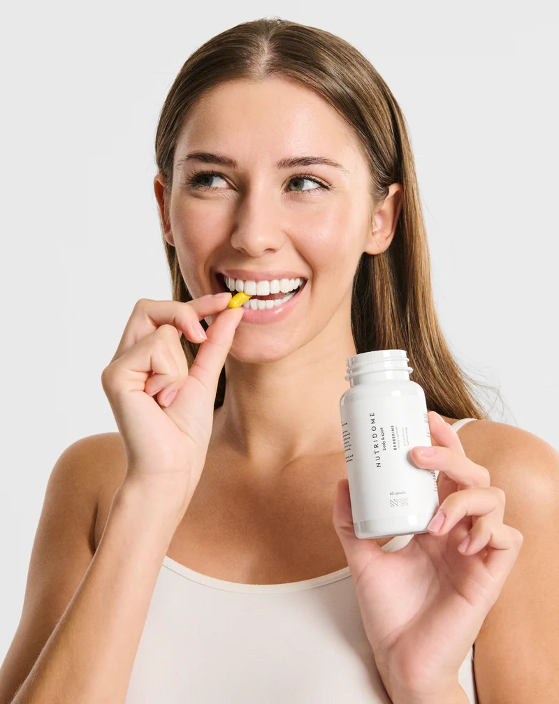 Berbérine HCl Nutridome pour l’Équilibre du Cholestérol, de la Glycémie et de la Tension - 180 capsules