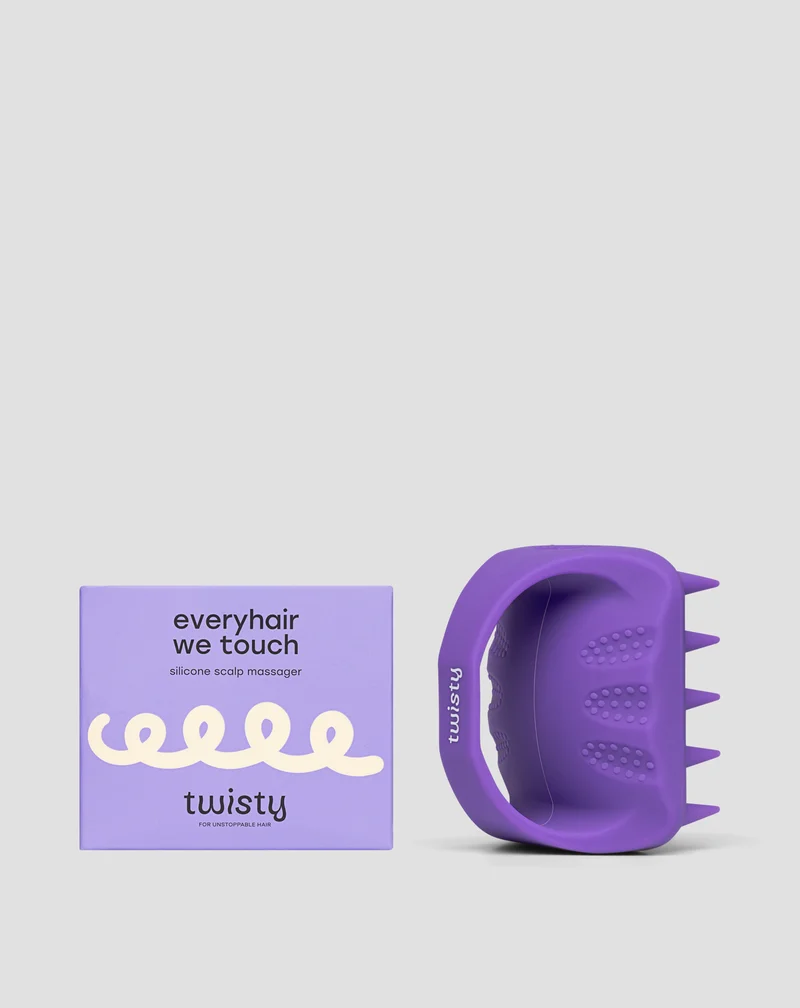 Masseur de cuir chevelu en silicone souple pour stimuler la microcirculation - Twisty