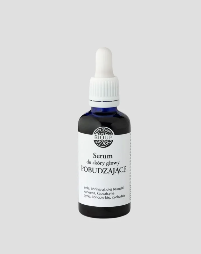 Sérum pour le cuir chevelu stimulant la croissance des cheveux avec le mélange d'herbes indiennes BIOUP
