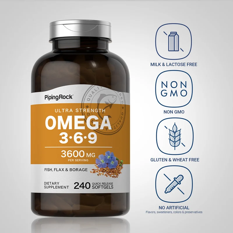 Multi Omega 3-6-9 Fish, Flax & Borage, 240 Quick Release Softgels, 2 Bottles