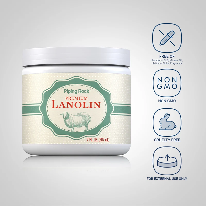 Pure Lanolin Cream, 7 fl oz (207 mL) Jar, 2 Jars