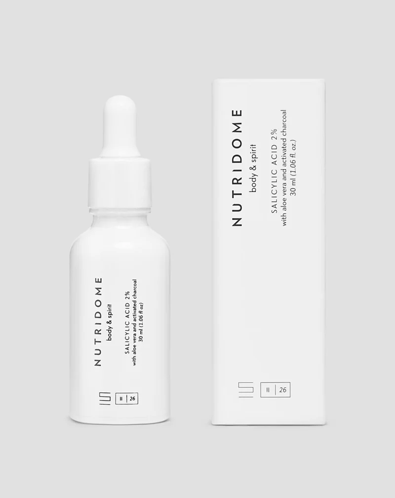 Sérum Nutridome à 2 % d’acide salicylique, niacinamide et aloe vera – pour les peaux à imperfections et sujettes à l’acné