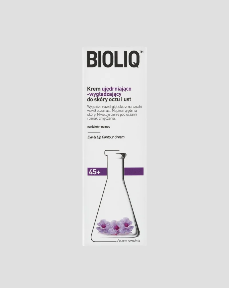 Crème raffermissante et lissante pour la peau des yeux et des lèvres 45+ Bioliq