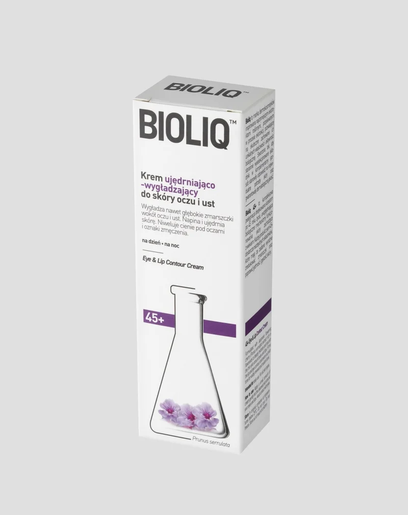 Crème raffermissante et lissante pour la peau des yeux et des lèvres 45+ Bioliq